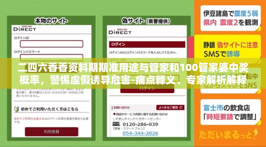 二四六香香资料期期准用途与管家和100管家婆中奖概率，警惕虚假诱导危害-痛点释义、专家解析解释与落实